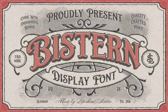 Bistern: A Victorian Display Font for Timeless Designs
