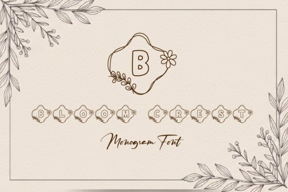 Bloom Crest Monogram: A Botanical Touch for Modern Design