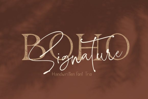 Boho Signature Trio: A Font Family for Modern Branding