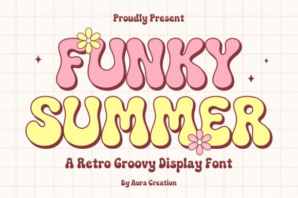Funky Summer: A Bold Typeface for Sunshine and 70s Vibes
