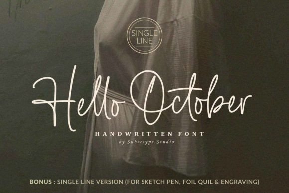 Hello October: A Handwritten Font for Romantic Design