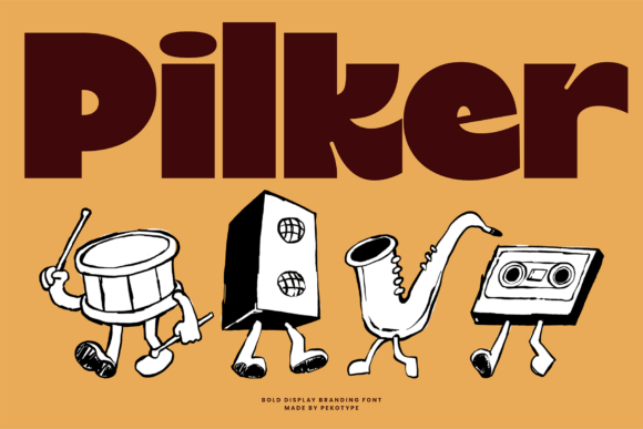 Pilker: A Bold Retro Display Font for Eye-Catching Designs