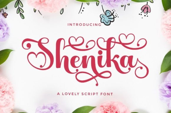 Shenika: The Connecting Heart Font for Creative Projects