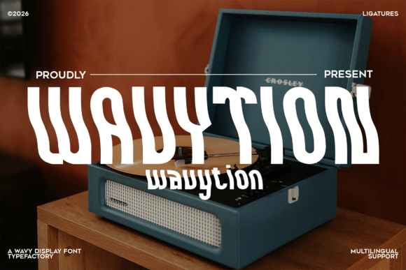 Wavytion: The Psychedelic Display Font with a Retro-Futuristic Pulse